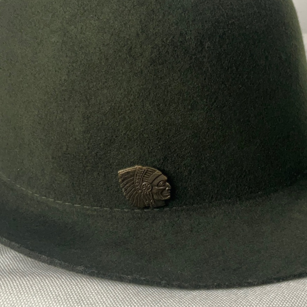 Brixton 100% Wool Green Olive Hat S 56 Cm - Picture 6 of 6